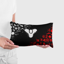 Подушка 3D антистресс Destiny 2 red & white pattern logo - фото 2