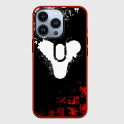 Чехол для iPhone 13 Pro Destiny 2 red & white pattern logo