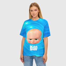Женская футболка oversize 3D Голова Босса молокососа - фото 2