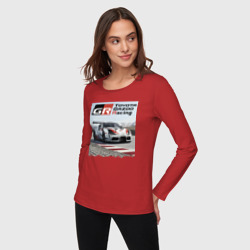 Женский лонгслив хлопок Toyota Gazoo Racing - легендарная спортивная команда - фото 2