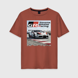 Женская футболка хлопок Oversize Toyota Gazoo Racing - легендарная спортивная команда