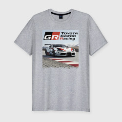 Мужская футболка хлопок Slim Toyota Gazoo Racing - легендарная спортивная команда