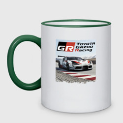 Кружка двухцветная Toyota Gazoo Racing - легендарная спортивная команда