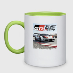 Кружка двухцветная Toyota Gazoo Racing - легендарная спортивная команда