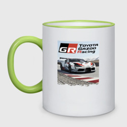 Кружка двухцветная Toyota Gazoo Racing - легендарная спортивная команда