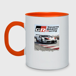 Кружка двухцветная Toyota Gazoo Racing - легендарная спортивная команда