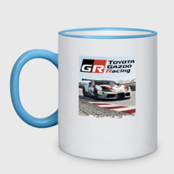 Кружка двухцветная Toyota Gazoo Racing - легендарная спортивная команда