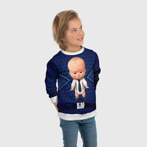 Детский свитшот 3D Стильный босс  молокосос, цвет 3D печать - фото 5