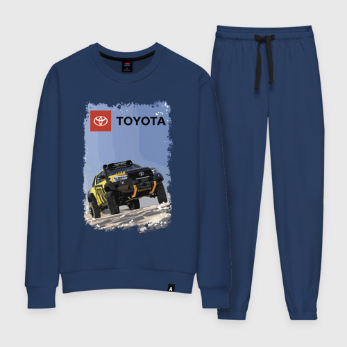 Женский костюм хлопок Toyota Racing Team, desert competition, цвет темно-синий