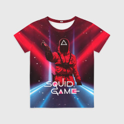 Детская футболка 3D Игра в кальмара - выстрел