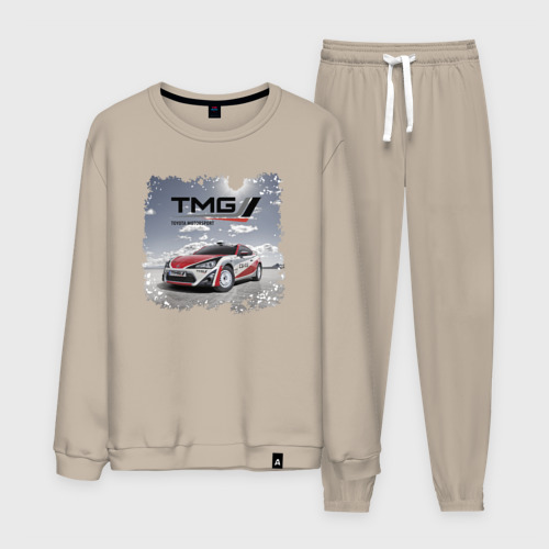 Мужской костюм хлопок Toyota TMG racing team Germany, цвет миндальный