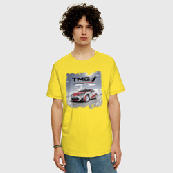 Мужская футболка хлопок Oversize Toyota TMG racing team Germany - фото 2