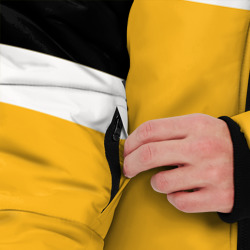 Куртка с принтом Питтсбург Пингвинз НХЛ для мужчины, вид на модели спереди №3. Цвет основы: черный