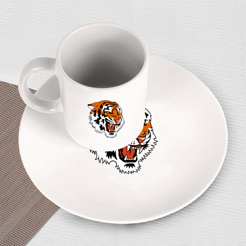 Набор: тарелка + кружка Smiling Tiger - фото 3