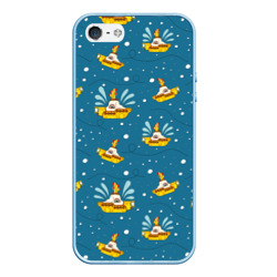 Чехол для iPhone 5/5S матовый Много-много Yellow Submarine. The Beatles