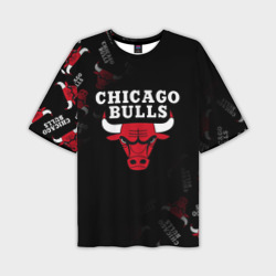 Мужская футболка oversize 3D Чикаго буллс быки Chicago bulls