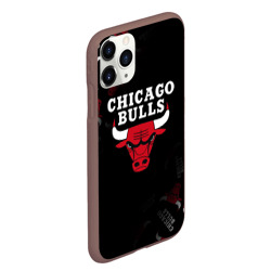 Чехол для iPhone 11 Pro Max матовый Чикаго буллс быки Chicago bulls - фото 2