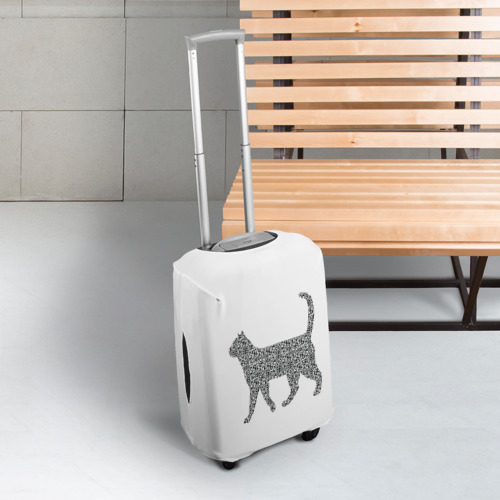Чехол для чемодана 3D QR - кот, цвет 3D печать - фото 3