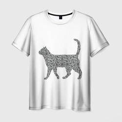 Мужская футболка 3D QR - кот