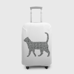 Чехол для чемодана 3D QR - кот