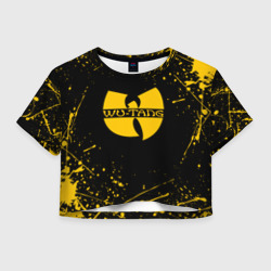 Женская футболка Crop-top 3D Wu-tang clan брызги красок