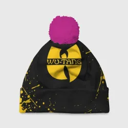 Шапка 3D c помпоном Wu-tang clan брызги красок