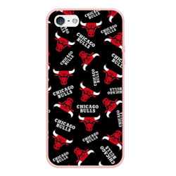 Чехол для iPhone 5/5S матовый Chicago bulls быки узор