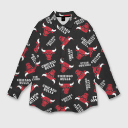 Мужская рубашка oversize 3D Chicago bulls быки узор