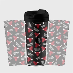 Термокружка-непроливайка Chicago bulls быки узор - фото 2