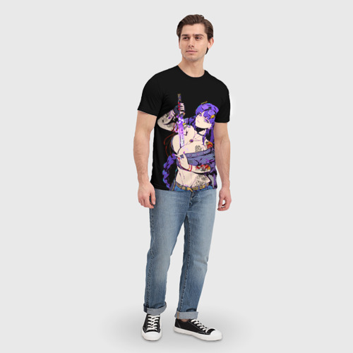 Мужская футболка 3D Сегун Райден балл модная с мечом Genshin Impact, цвет 3D печать - фото 5