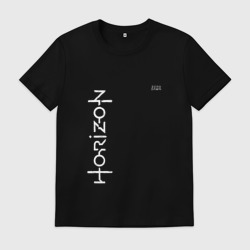 Мужская футболка хлопок Horizon Zero Dawn white logo