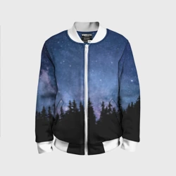 Детский бомбер 3D Ночной лес и звезды