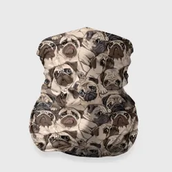 Бандана-труба 3D Мопсы Pugs