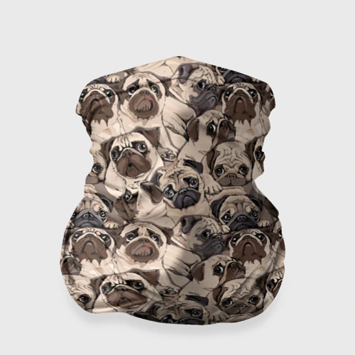Бандана-труба 3D Мопсы Pugs