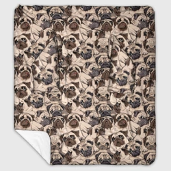 Плед с рукавами Мопсы Pugs
