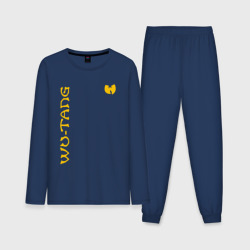 Мужская пижама с лонгсливом хлопок Wu tang clan logo yellow