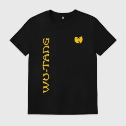 Мужская футболка хлопок Wu tang clan logo yellow