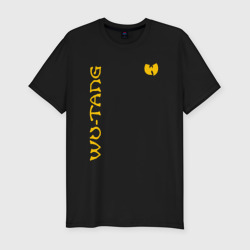 Мужская футболка хлопок Slim Wu tang clan logo yellow