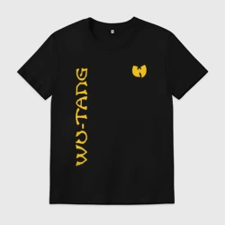 Мужская футболка хлопок Wu tang clan logo yellow