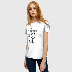 Женская футболка 3D Ну с ДР - фото 2