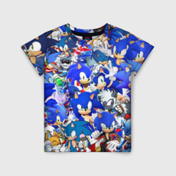 Детская футболка 3D Sonic синий ёж Соник