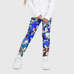 Детские леггинсы 3D Sonic синий ёж Соник - фото 2
