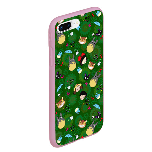Чехол для iPhone 7Plus/8 Plus матовый Totoro&Kiki allstars, цвет розовый - фото 3