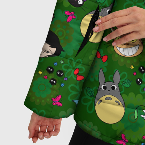 Женская зимняя куртка Oversize Totoro&Kiki allstars, цвет черный - фото 6