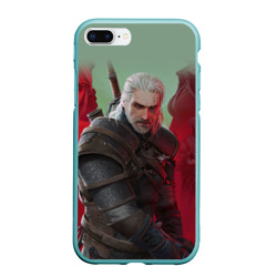 Чехол для iPhone 7Plus/8 Plus матовый Ведьмак the Witcher Геральт с мечом