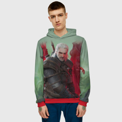 Мужская толстовка 3D Ведьмак the Witcher Геральт с мечом - фото 2