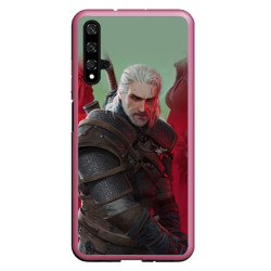 Чехол для Honor 20 Ведьмак the Witcher Геральт с мечом