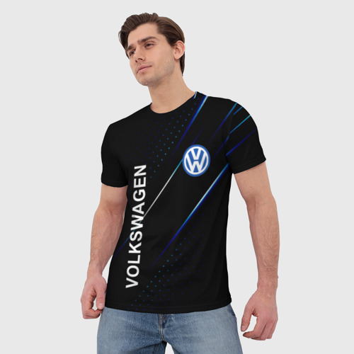 Мужская футболка 3D с принтом Volkswagen, sport style, фото на моделе #1