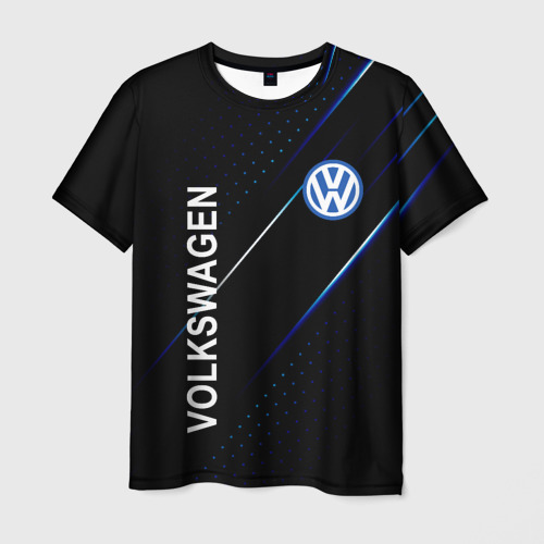 Мужская футболка 3D с принтом Volkswagen, sport style, вид спереди #2
