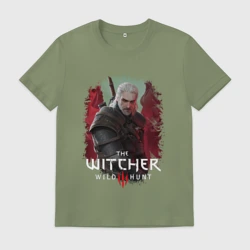 Мужская футболка хлопок Ведьмак Геральт кошмар волка